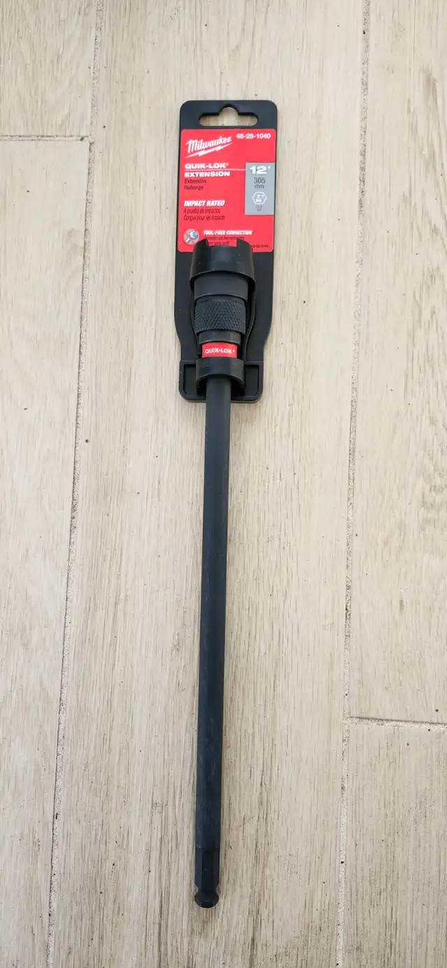 New! Milwaukee 7/16 12 Inch Universal Quik-Lok Extension