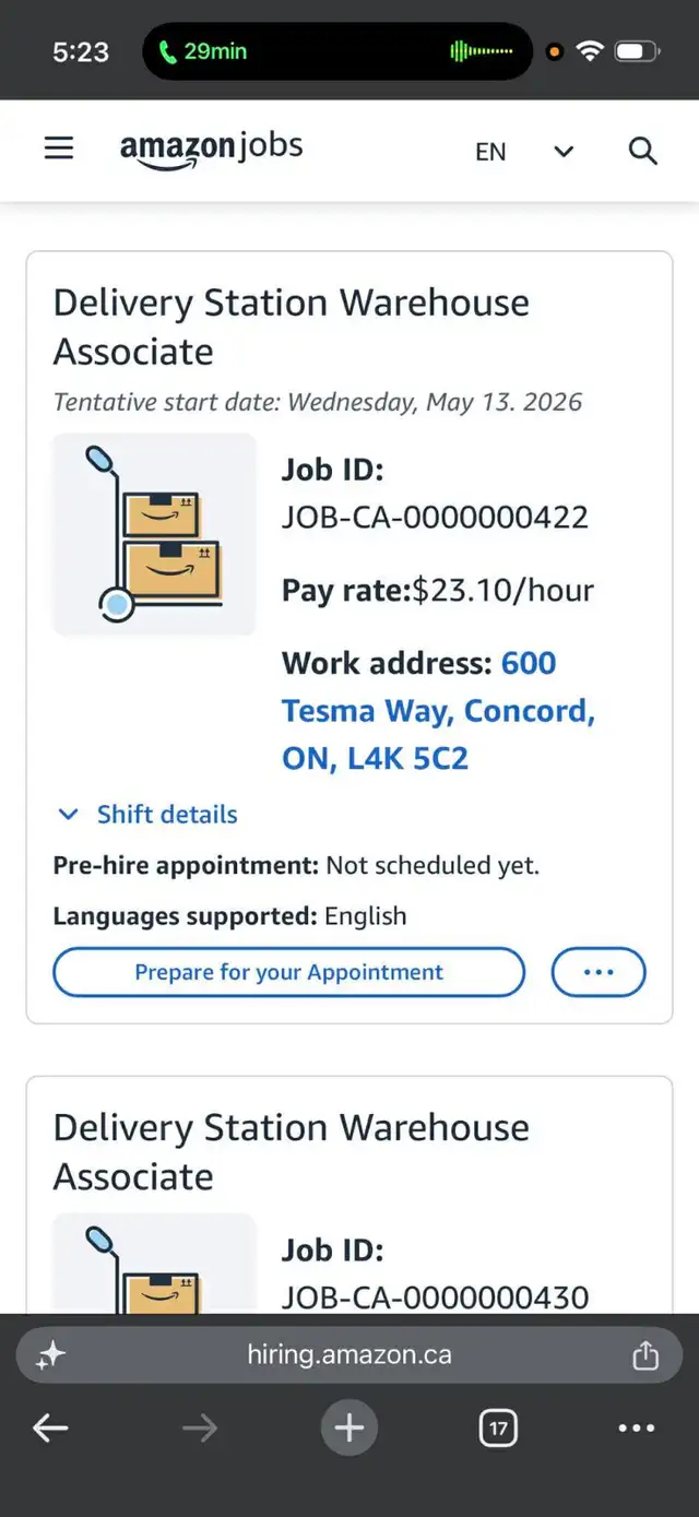 Amazon Shifts