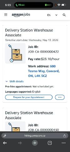 Amazon Shifts