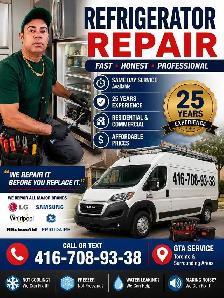 416 802 7671 fridge freezer cooler repair