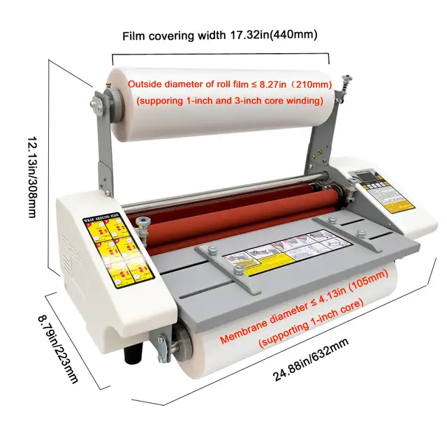 17.3inch(440mm) Hot Cold Roll Laminator Kit Machine 120156 - Photo 8