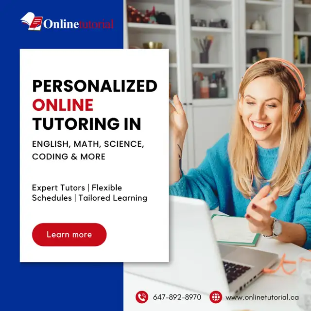 Online Tutoring for Math, Science, English & French - Photo 2