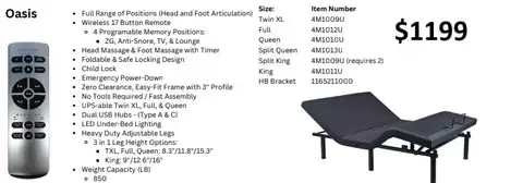 FIVE DIFFERENT LEVELS OF ADJUSTABLE BEDS STARTING AT $789! - Photo 3