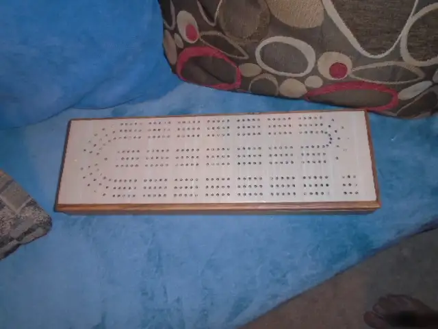 15' Wide X 2' High - Cribbage Board w/ 5 Pegs and New Cards