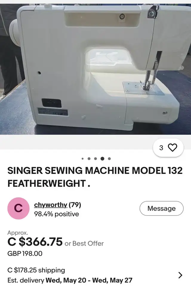 Singer Featherweight 132 Sewing Machine - Photo 5