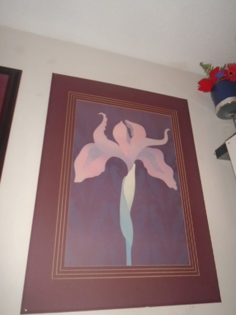 40' X 30' Artwork - Pinks and Burgundy ! - Requires Frame