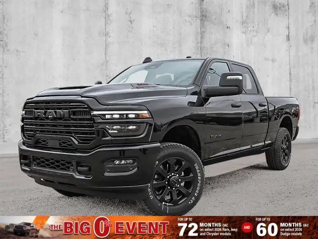 2026 Ram 3500 Laramie Night Edition Mega Cab 4x4 DIESEL Sunroof