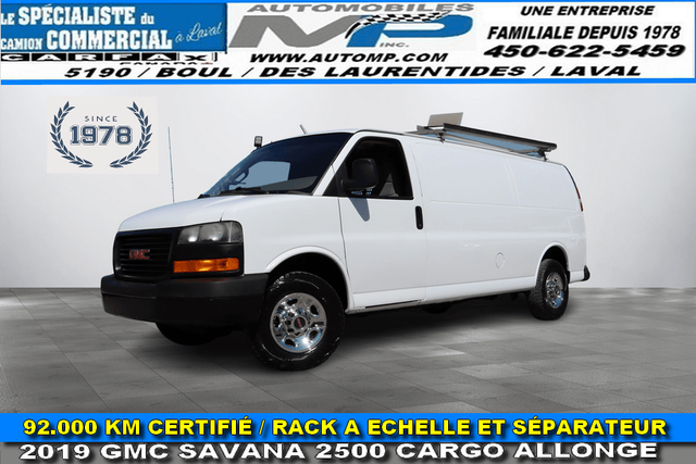 GMC Savana Cargo ALLONGÉ 92.000 KM CERTFIÉ / GARANTIE 1 ANS ALLO