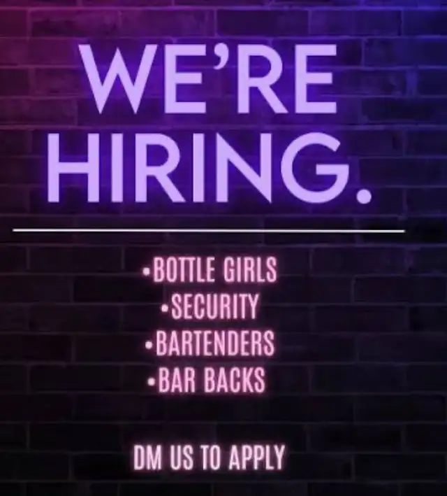 Hiring bottle girl and servers