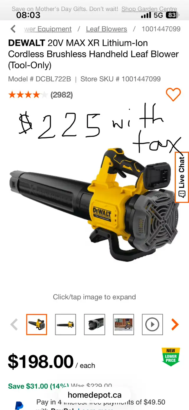 DEWALT 20V MAX XR Cordless Leaf Blower - Photo 5