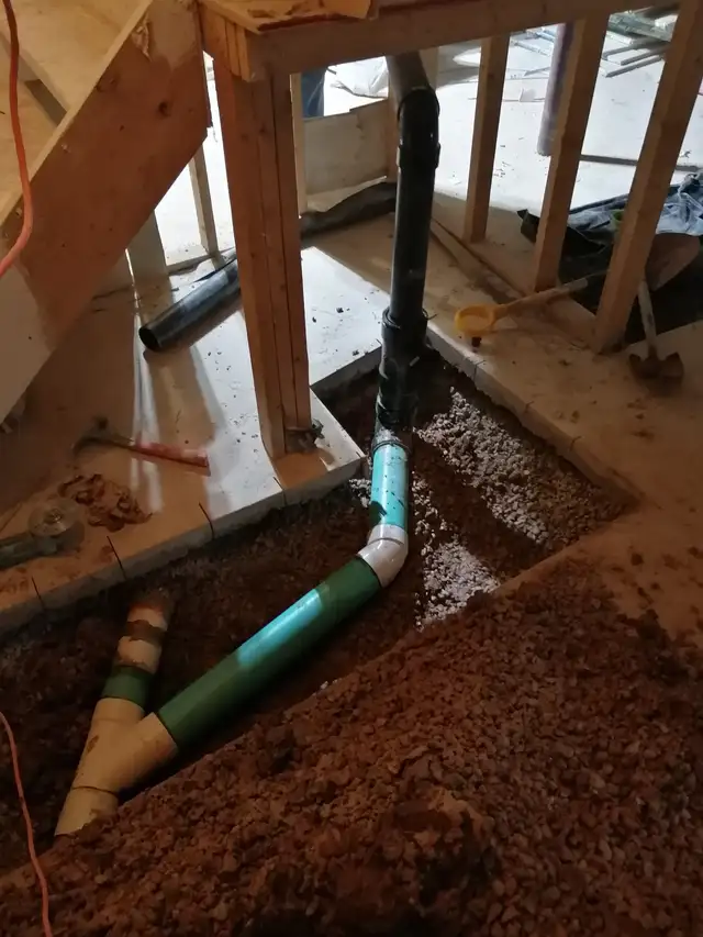 DRAIN SNAKE ROUGH IN WASHROOM SUMP PUMP ISSUE WATERPROOFING WET - Photo 2