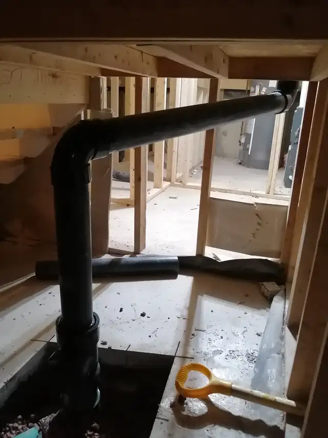 DRAIN SNAKE ROUGH IN WASHROOM SUMP PUMP ISSUE WATERPROOFING WET - Photo 3