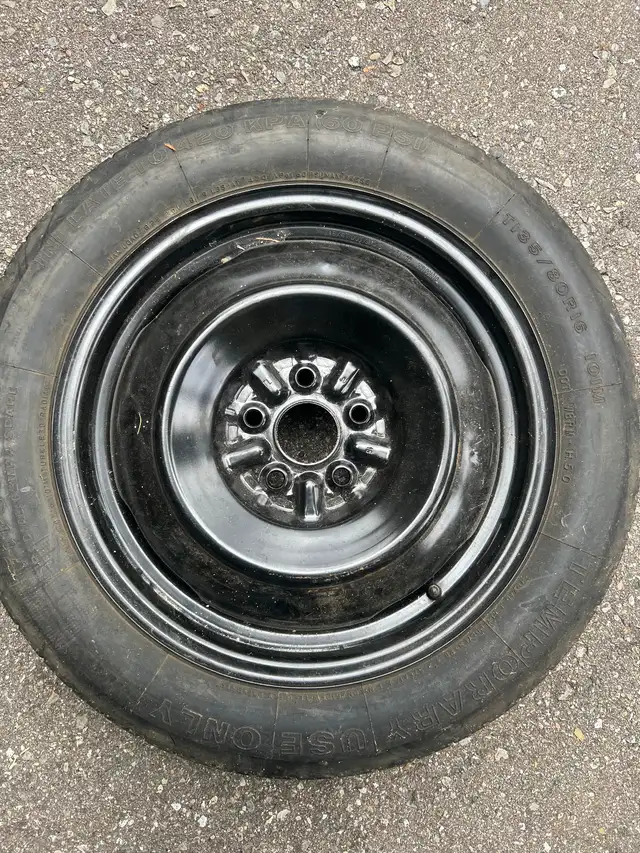 spare rim and tire