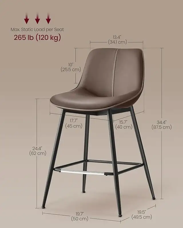Brand New Set of 2 PU Bar Stools $ 178 - Photo 5