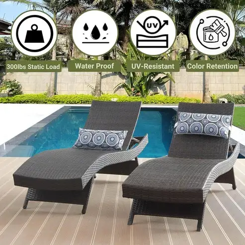 Brand New Set of 2 79' Patio Reclining Chair $199 - Photo 4