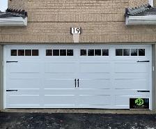 16x7 Garage Door Installed – White Carriage Style- Vaughan