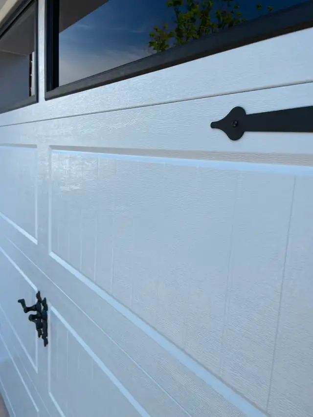 16x7 Garage Door Installed – White Carriage Style- Vaughan - Photo 2