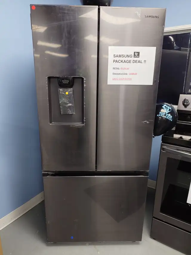 Samsung '30' Black Stainless Steel French Door Fridge on Sale‼️