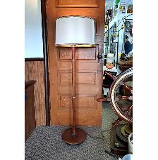 MID CENTURY MODERN TEAK FLOOR LAMP, VINTAGE FILM PROP
