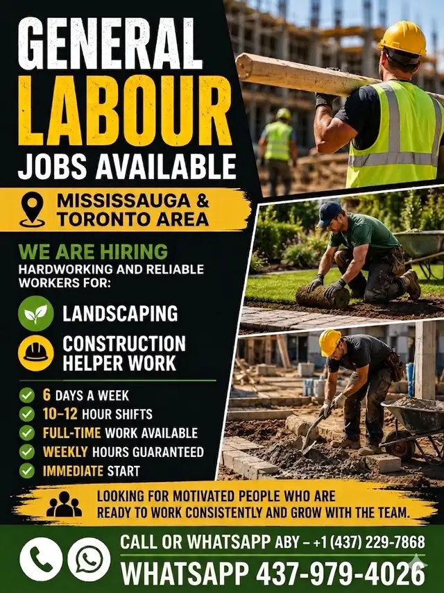 Looking For General Labor Immediately