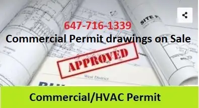 Commercial Permit drawings on sale /HVAC permit/Plumbing 647-716