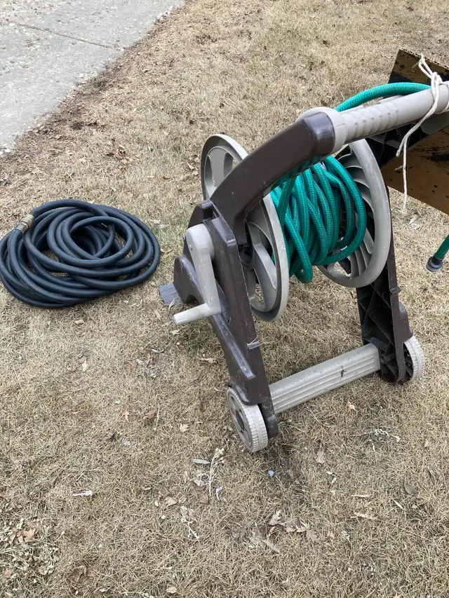 hose reel and extra hose
