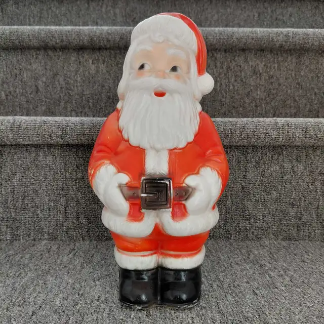 Père Noël tirelire vintage en plastique blow mold
