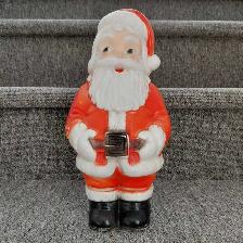 Père Noël tirelire vintage en plastique blow mold