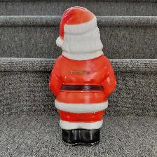 Père Noël tirelire vintage en plastique blow mold - Photo 2