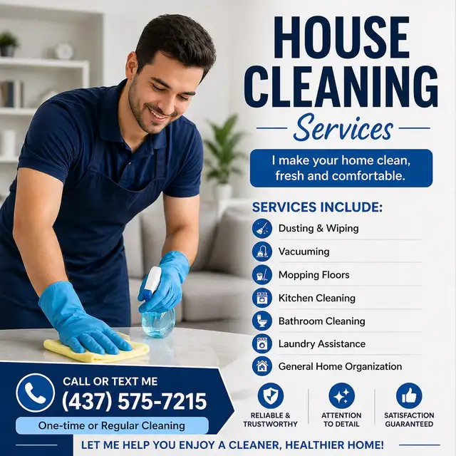 Cleaner & Housekeeper Available