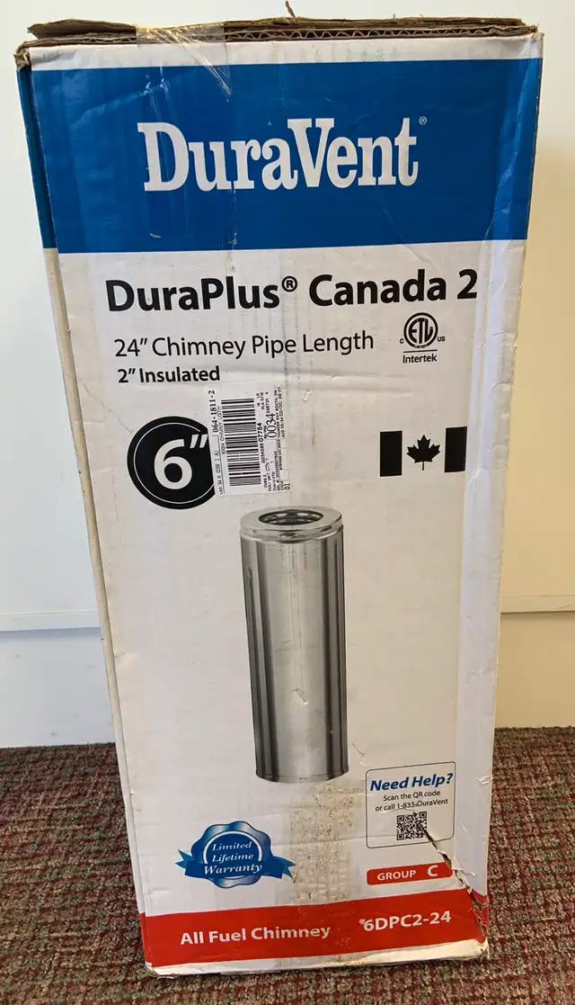 DuraVent 2" Insulated 24" Chimney Pipe - Photo 2