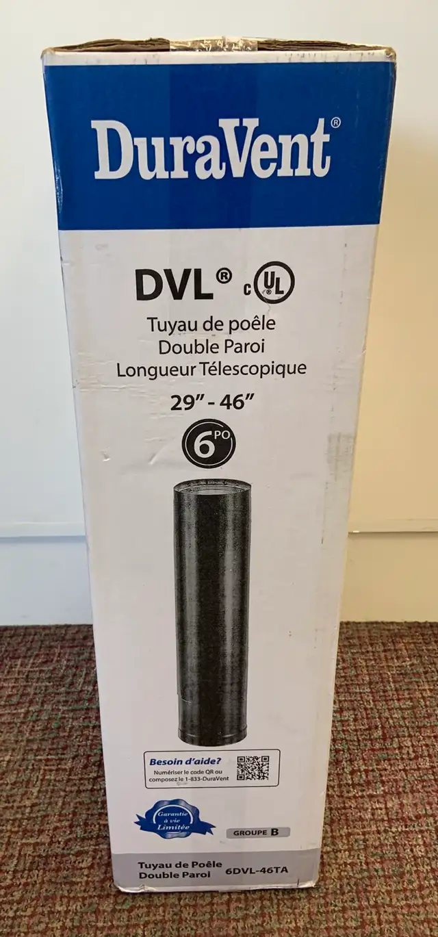 Double-Wall Black Stove Pipe Telescoping Length 29"-46" - Photo 4