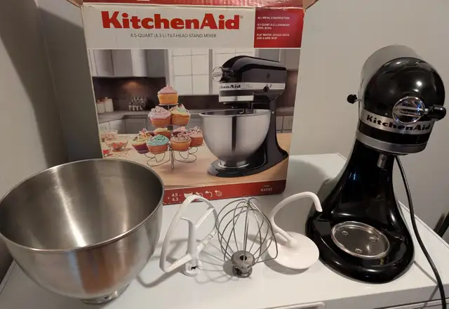 Black Kitchenaid Stand Mixer - 3 attachments included - Photo 2