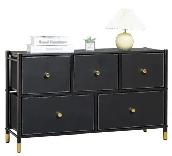 Brand New Black PU Leather 5 to 6-Drawer Dresser $69