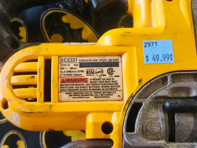 DeWalt (2017) DCS331 Cordless Var. Speed Jig Saw (#2971) - Photo 2