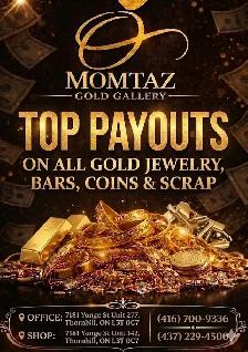 TOP CASH FOR GOLD - Gold & Silver Bars - Momtaz Gold Gallery