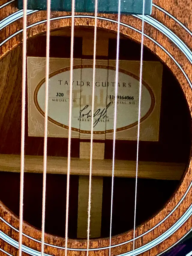 TAYLOR 320 All SOLID MohaganyAcoustic Guitar with CASE - Photo 3