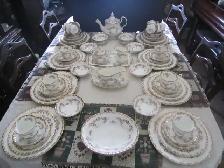 Royal Albert DIMITY ROSE fine bone china set for 12