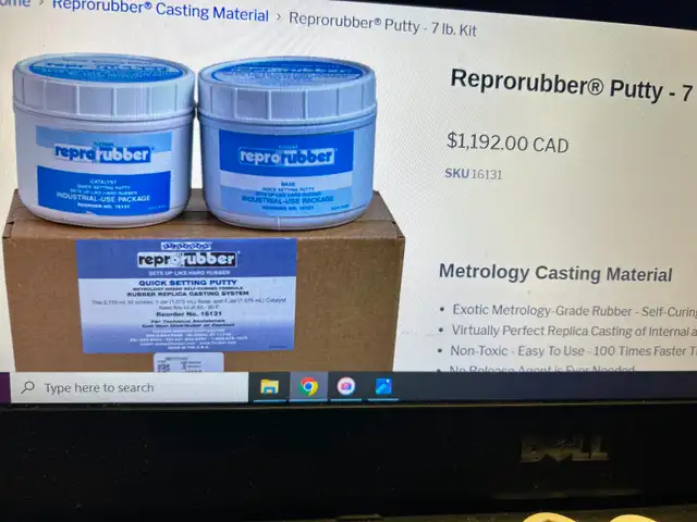 REPRORUBBER QUICK SETTING PUTTY BASE & CATALYSTAS PICTURED - Photo 3
