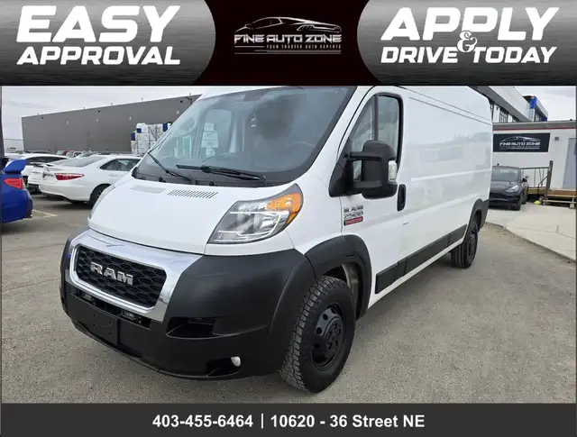 2019 Ram ProMaster 2500 High Roof | Back Cam, Bluetooth, Low Km