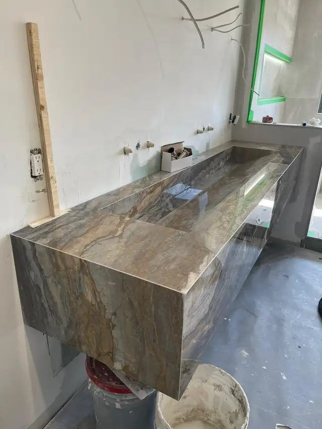 Quartz Countertop Bathroom Vanity Integrated Sink -GTA - Photo 2