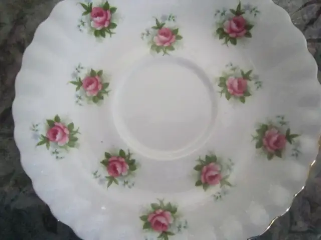 Royal Albert FORGET-ME-NOT ROSE fine bone china set for 6 - Photo 2