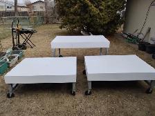 3 HD Mobile Metal Work Bench / Display Tables