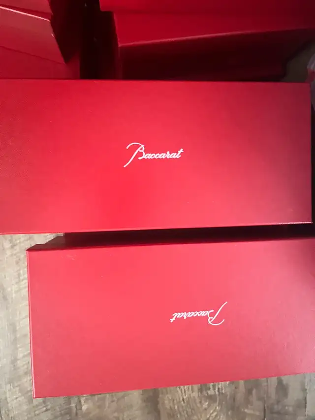 55  Authentic Baccarat Red Empty Boxes
