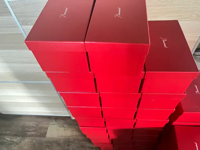 55  Authentic Baccarat Red Empty Boxes - Photo 2