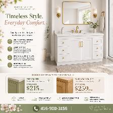 Bathroom Vanities from $215 | Solid Wood from $259 | Mississauga