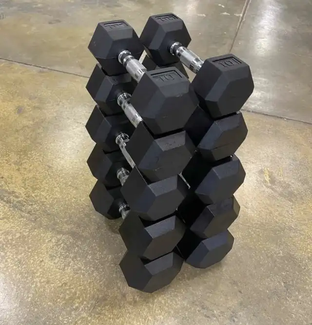 10-30lbs Rubber Hex Dumbbell Set