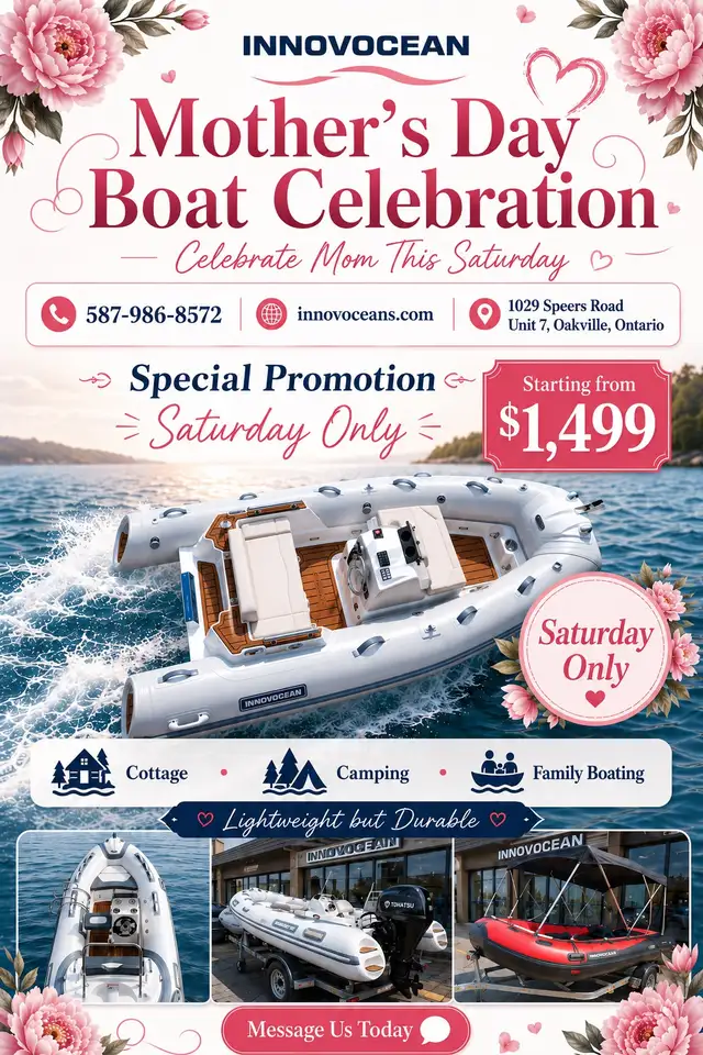 Don’t miss it! INNOVOCEAN Mother’s Day boats from $1,499.