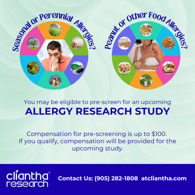 Paid Allergy Study - Volunteers Needed