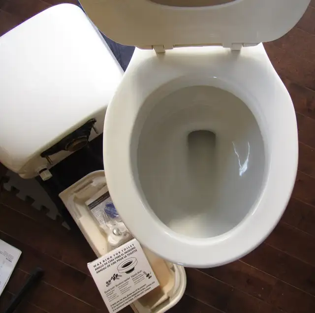 White Sterling Toilet wax ring and hardware